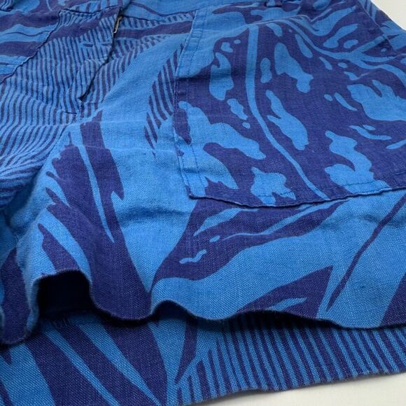 J. Crew Blue Print Linen Chino Shorts - Women’s US 2 - Picture 3 of 12